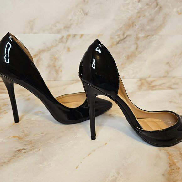 Elegant Collection Black Stiletto Heels, Size 9 - Picture 2 of 7